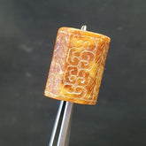 Chinese Han dynasty early nice carved jade bead 20mm